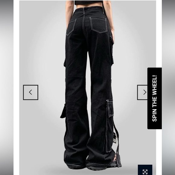 Black Cargo Jeans - Picture 2 of 5